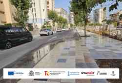 Finalizan las obras de adecuación de las aceras de la calle Castelló de la Plana